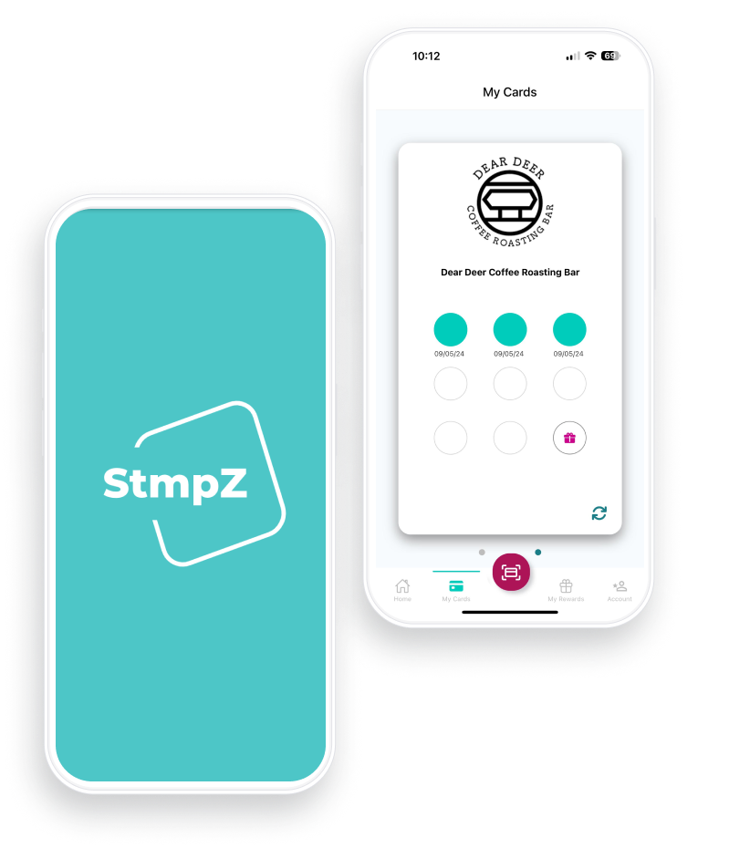 StmpZ mobile app's UI